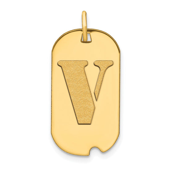 Initial Dog Tag Pendants