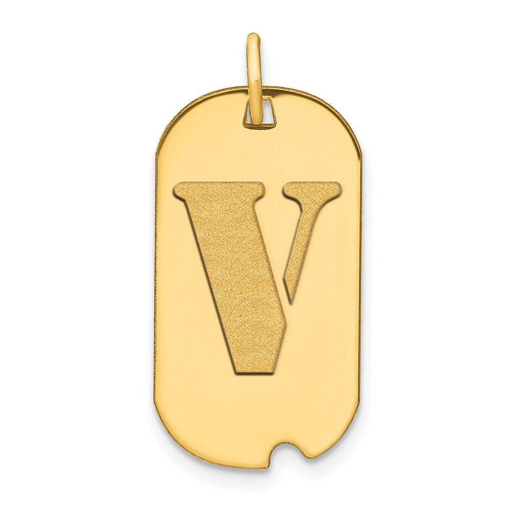 Initial Dog Tag Pendants