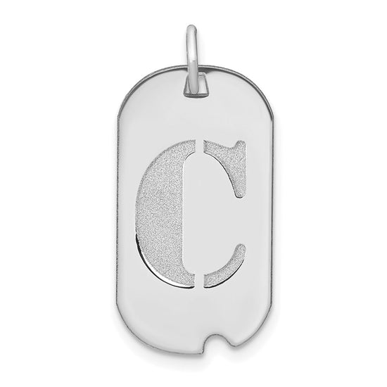 Initial Dog Tag Pendants