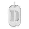 Initial Dog Tag Pendants