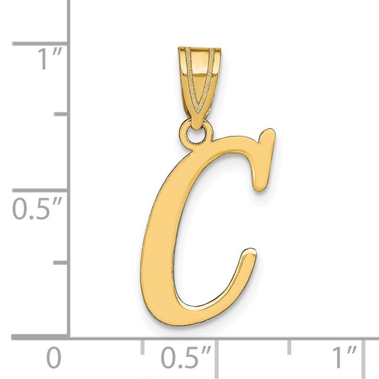 Polished Initial Pendants