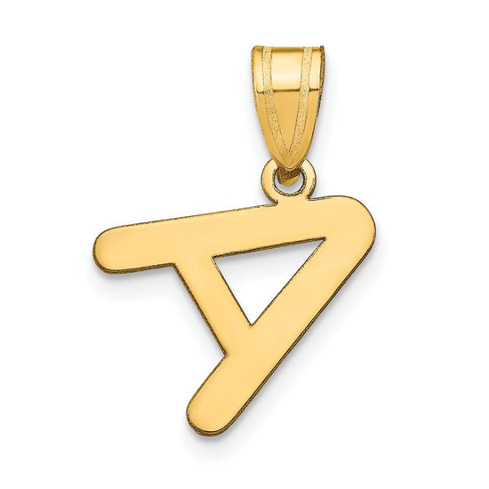 Polished Bubble Letter Initial Pendants