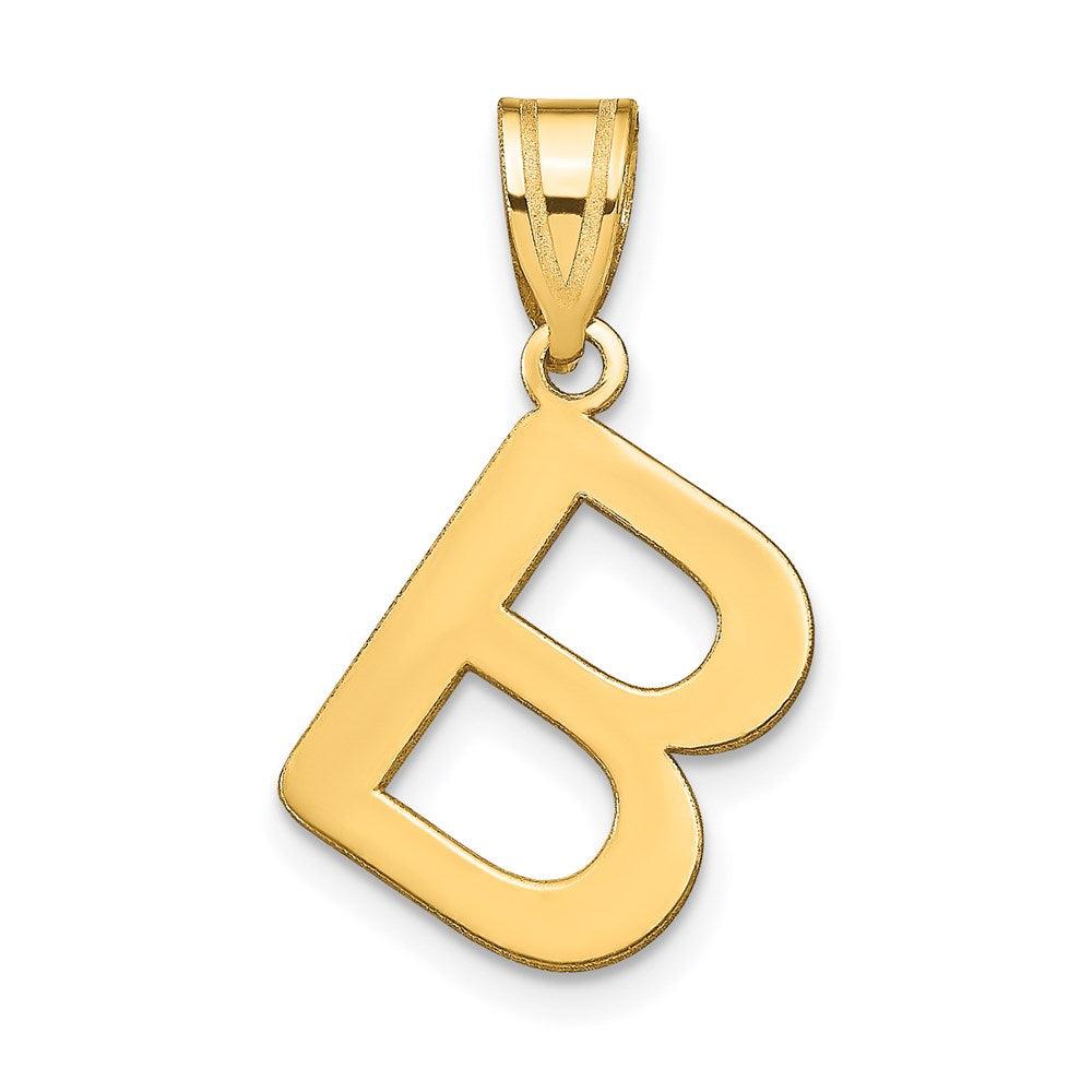 Polished Bubble Letter Initial Pendants