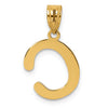 Polished Bubble Letter Initial Pendants