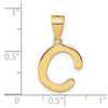 Polished Bubble Letter Initial Pendants