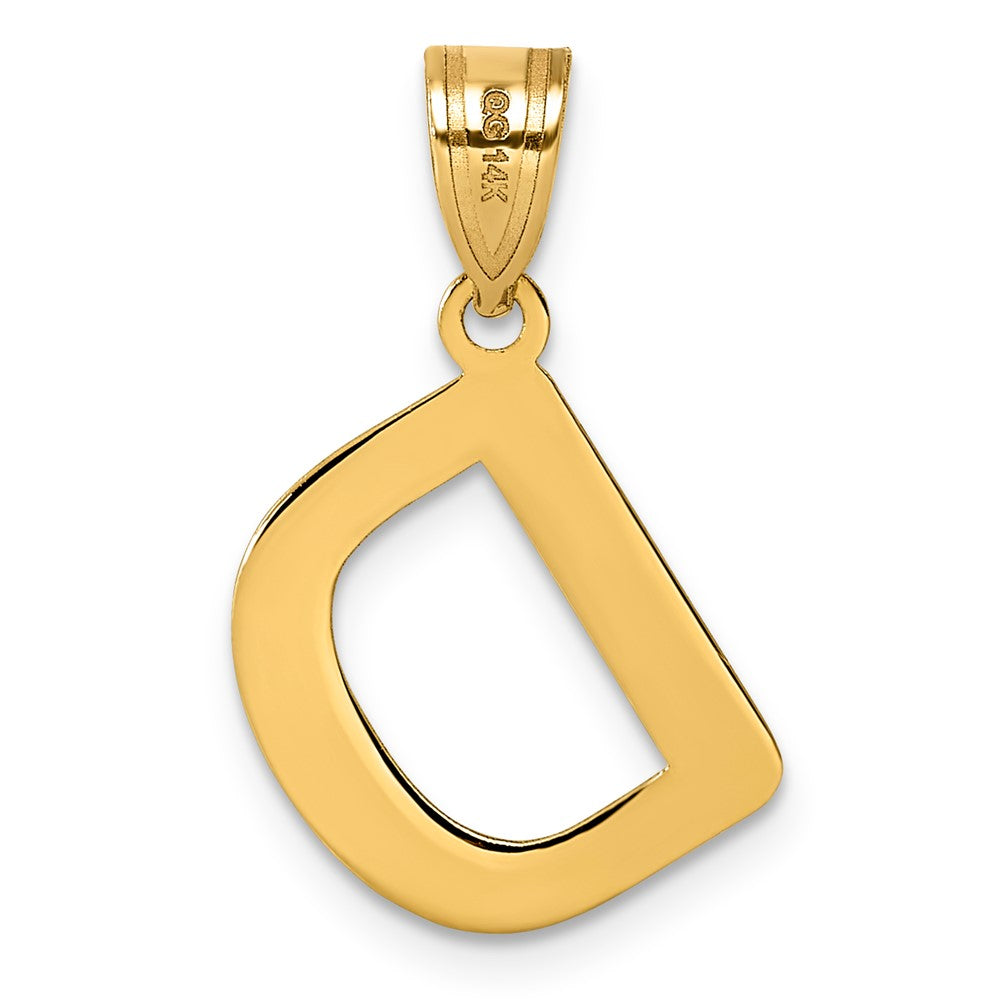 Polished Bubble Letter Initial Pendants