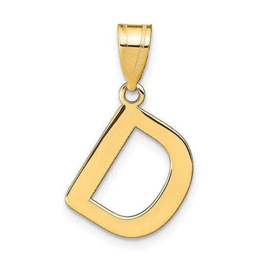 Polished Bubble Letter Initial Pendants