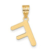 Polished Bubble Letter Initial Pendants