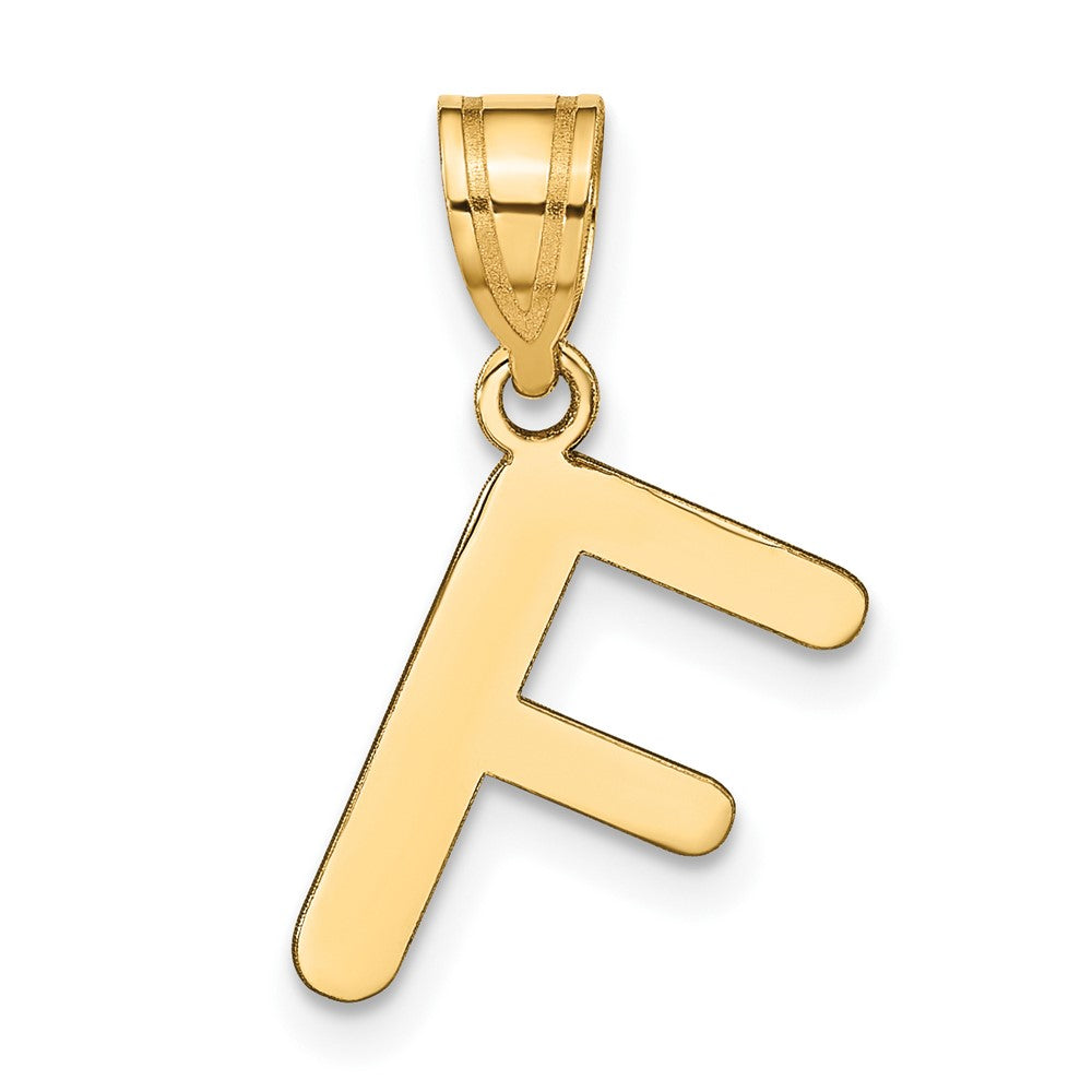 Polished Bubble Letter Initial Pendants
