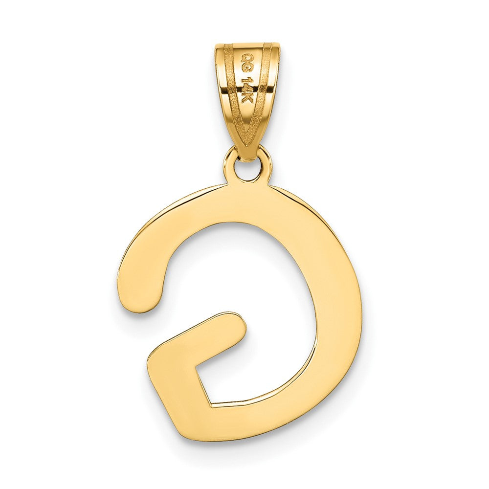 Polished Bubble Letter Initial Pendants