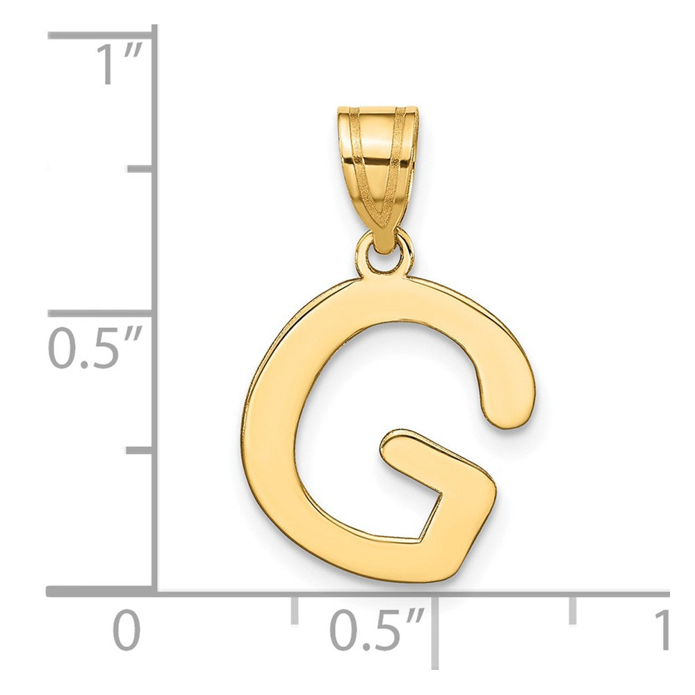 Polished Bubble Letter Initial Pendants