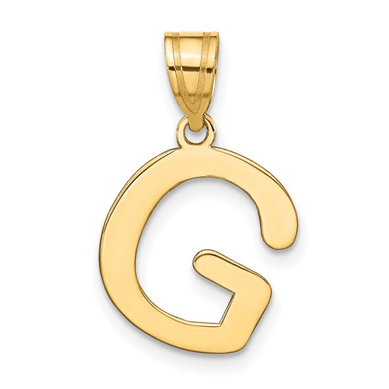 Polished Bubble Letter Initial Pendants