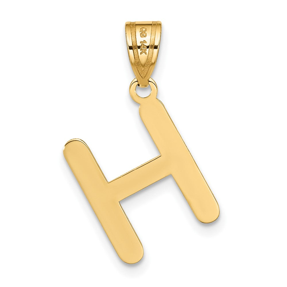Polished Bubble Letter Initial Pendants