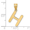 Polished Bubble Letter Initial Pendants