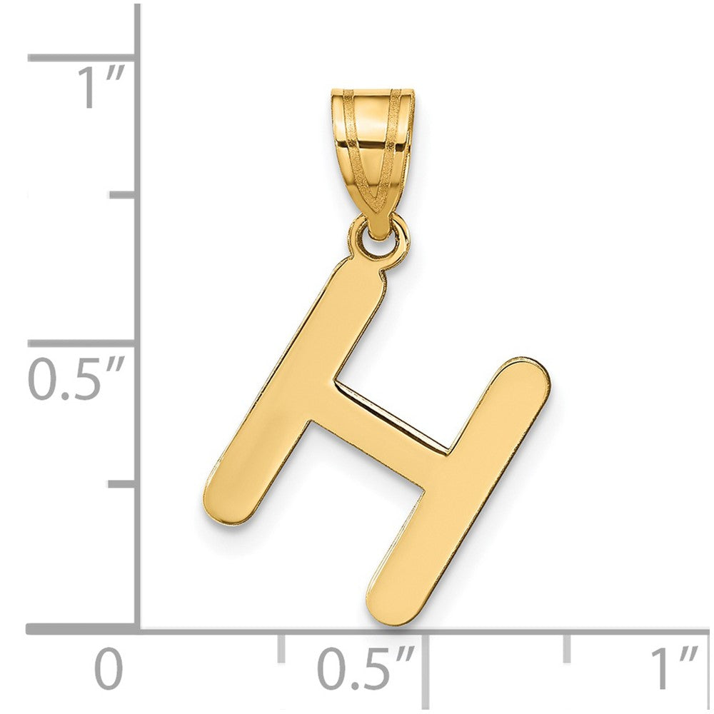 Polished Bubble Letter Initial Pendants