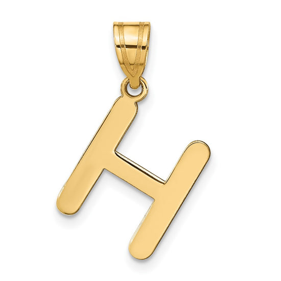 Polished Bubble Letter Initial Pendants