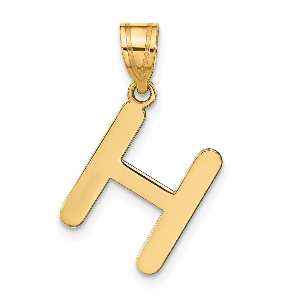 Polished Bubble Letter Initial Pendants