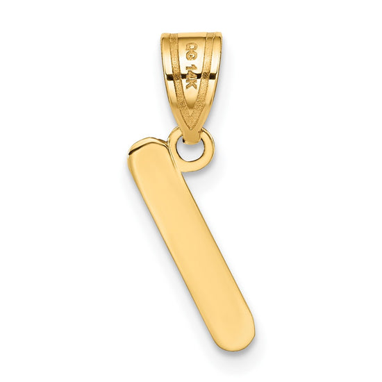 Polished Bubble Letter Initial Pendants