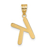 Polished Bubble Letter Initial Pendants