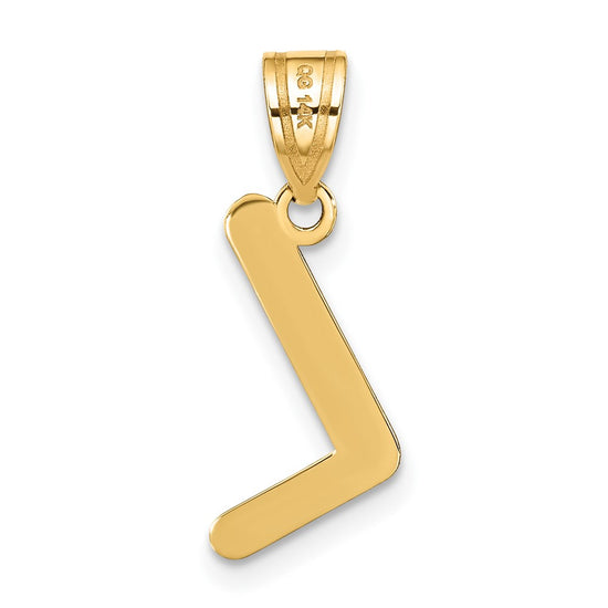 Polished Bubble Letter Initial Pendants