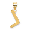 Polished Bubble Letter Initial Pendants