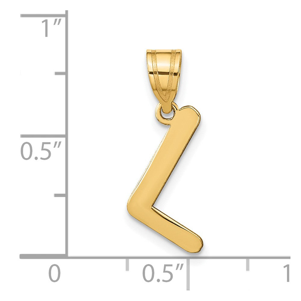 Polished Bubble Letter Initial Pendants