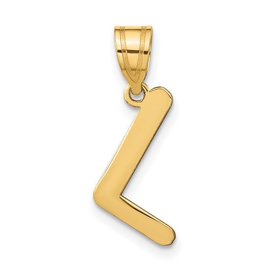Polished Bubble Letter Initial Pendants