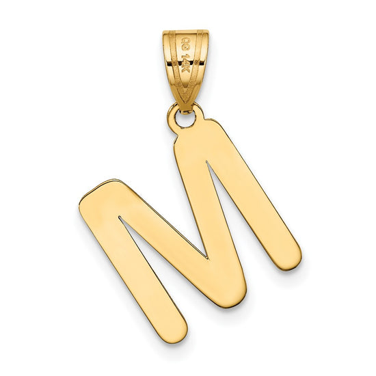Polished Bubble Letter Initial Pendants