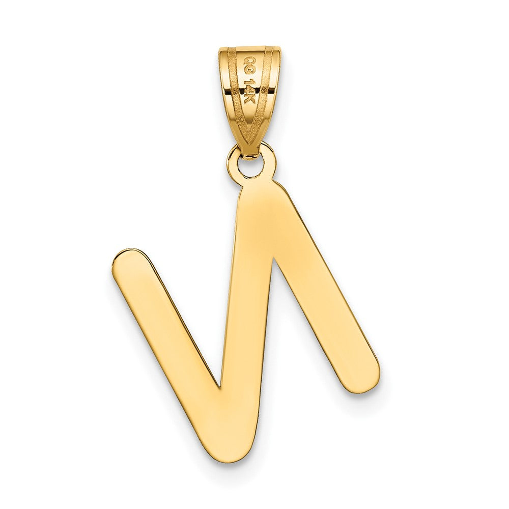 Polished Bubble Letter Initial Pendants