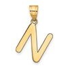 Polished Bubble Letter Initial Pendants