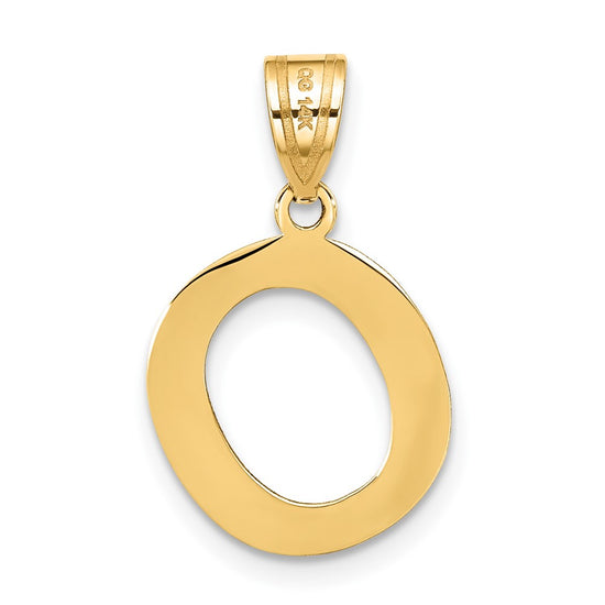 Polished Bubble Letter Initial Pendants