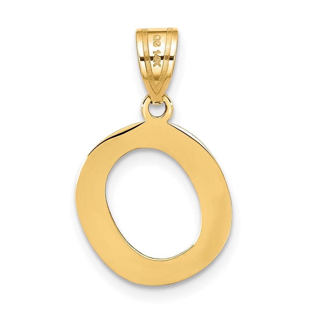 Polished Bubble Letter Initial Pendants