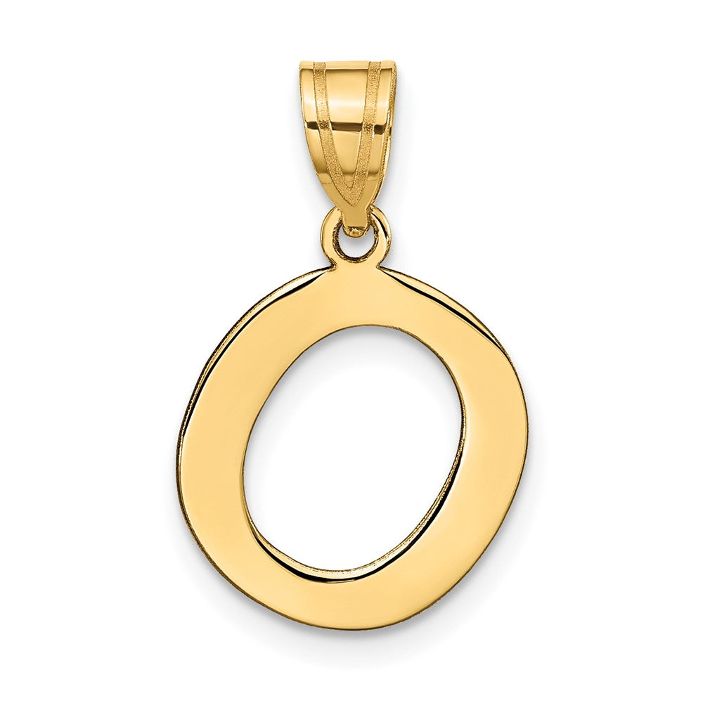 Polished Bubble Letter Initial Pendants
