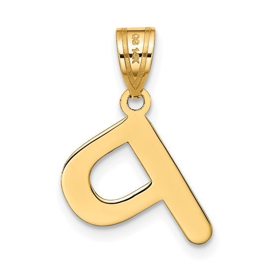 Polished Bubble Letter Initial Pendants