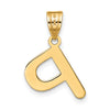Polished Bubble Letter Initial Pendants