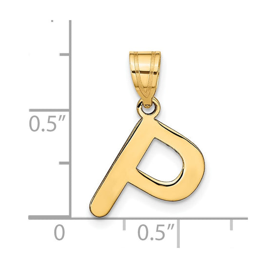 Polished Bubble Letter Initial Pendants
