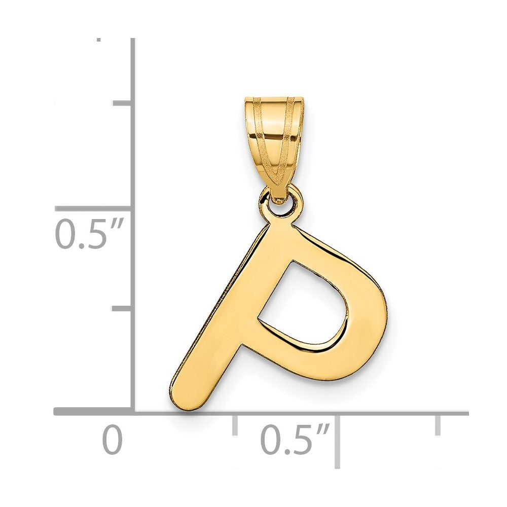 Polished Bubble Letter Initial Pendants