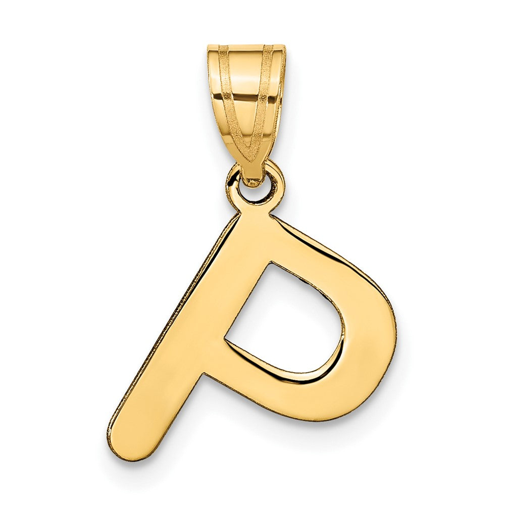 Polished Bubble Letter Initial Pendants