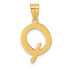 Polished Bubble Letter Initial Pendants