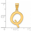 Polished Bubble Letter Initial Pendants