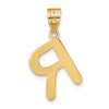 Polished Bubble Letter Initial Pendants
