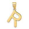 Polished Bubble Letter Initial Pendants