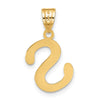 Polished Bubble Letter Initial Pendants