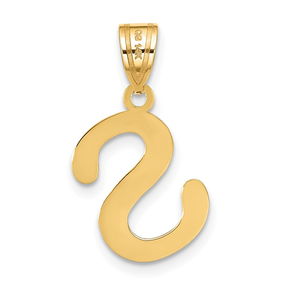 Polished Bubble Letter Initial Pendants
