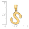 Polished Bubble Letter Initial Pendants