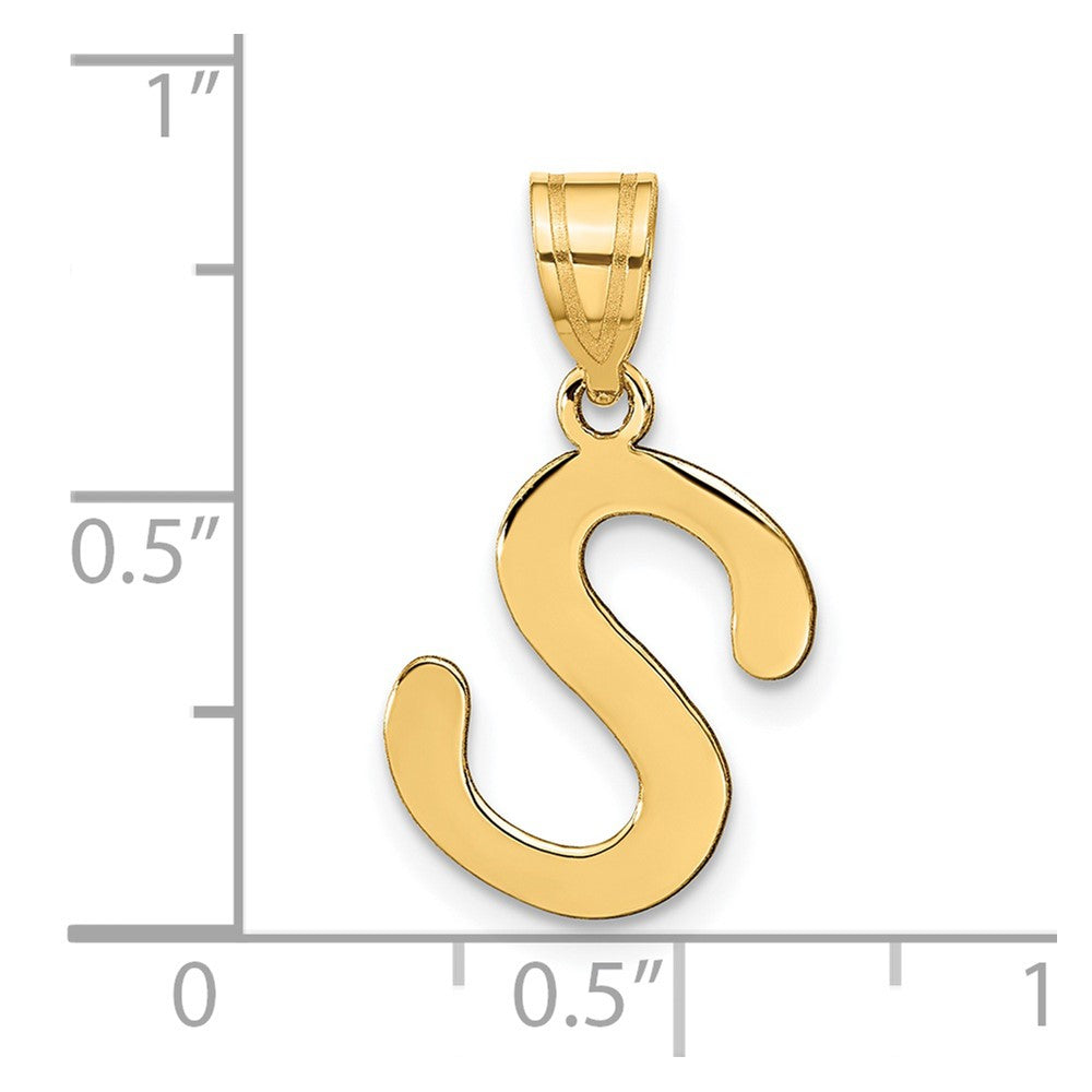 Polished Bubble Letter Initial Pendants