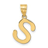 Polished Bubble Letter Initial Pendants