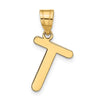 Polished Bubble Letter Initial Pendants