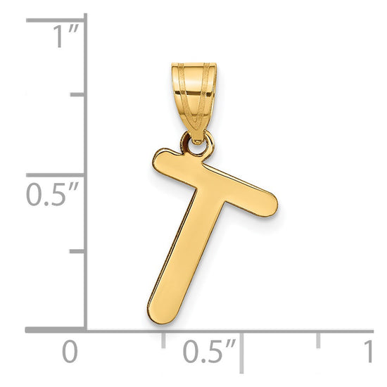 Polished Bubble Letter Initial Pendants