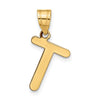 Polished Bubble Letter Initial Pendants